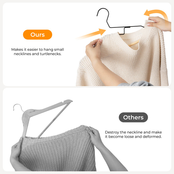Wire Hangers with Wooden Pant Bar