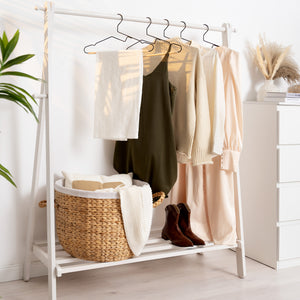 Wire Hangers with Wooden Pant Bar