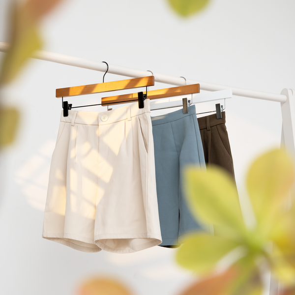 Pants Hangers with Clips, Wooden Clothes Hanger