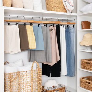 Pants Hangers with Clips, Wooden Clothes Hanger