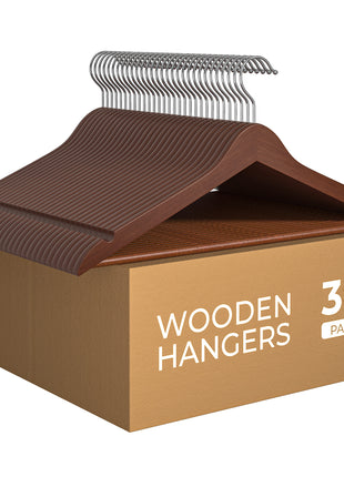 Wooden Hangers 20 Pack for Closet