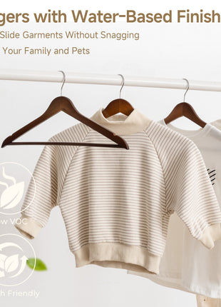 Wooden Hangers 20 Pack for Closet