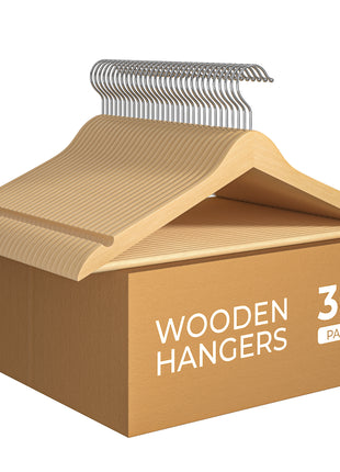 Wooden Hangers 20 Pack for Closet