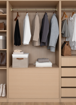 Extra Wide Shoulder Wood Hangers with Locking Bar