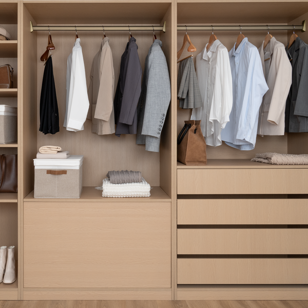 Extra Wide Shoulder Wood Hangers with Locking Bar