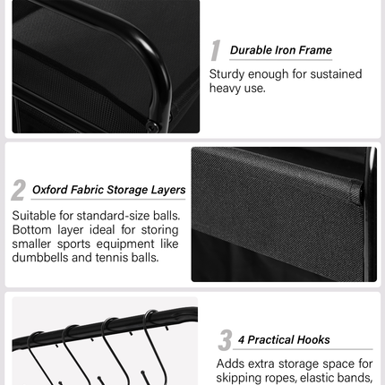 StorageWorks Garage Sports Equipment Organizer with Hooks
