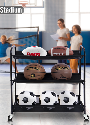 Garage Sports Equipment Organizer with Hooks