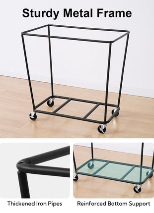 Laundry Basket with Wheels, 1 Pack