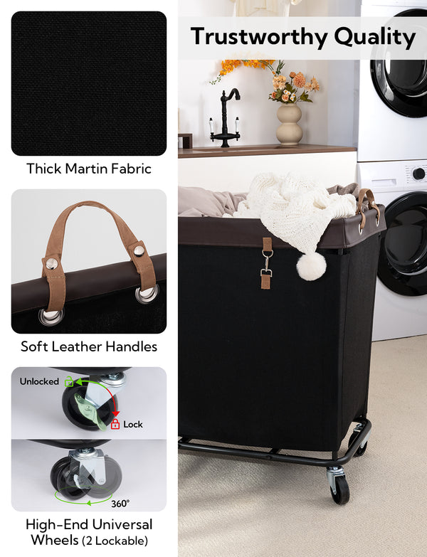 Laundry Basket with Wheels, 1 Pack