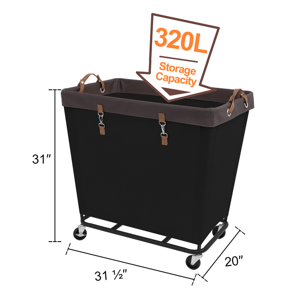 Large Rolling Laundry Basket with Wheels