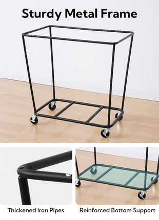 Laundry Basket with Wheels, 1 Pack