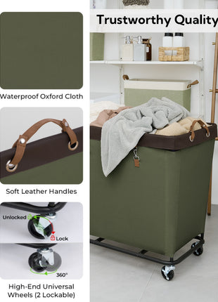Laundry Basket with Wheels, 1 Pack
