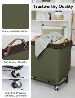 Laundry Basket with Wheels, 1 Pack
