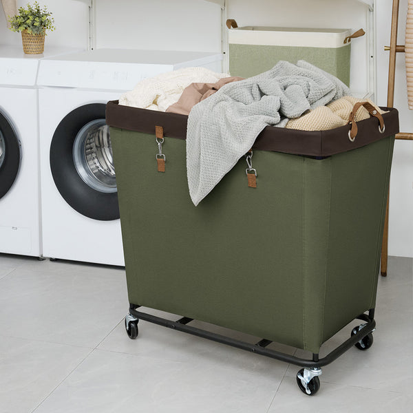Large Rolling Laundry Basket with Wheels