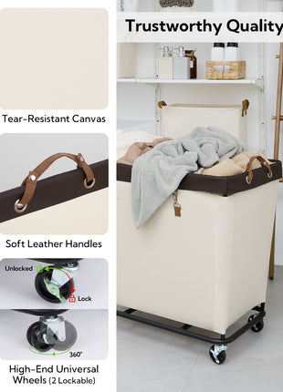 Laundry Basket with Wheels, 1 Pack