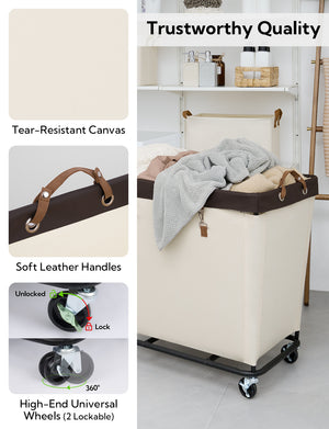 Laundry Basket with Wheels, 1 Pack