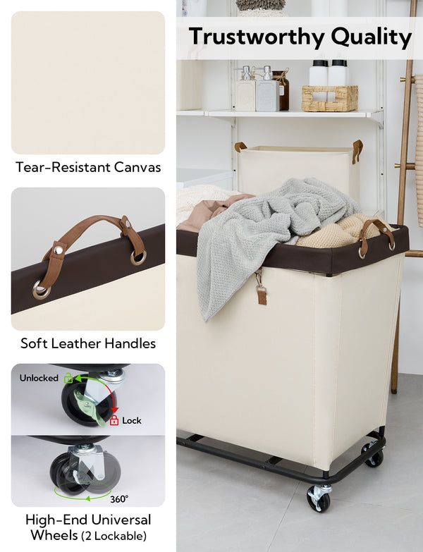 Laundry Basket with Wheels, 1 Pack