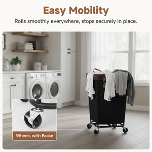 Laundry Basket with Wheels, 1 Pack
