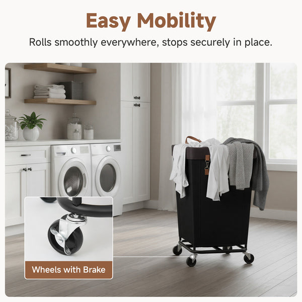 Laundry Basket with Wheels, 1 Pack