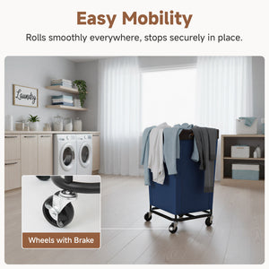Laundry Basket with Wheels, 1 Pack