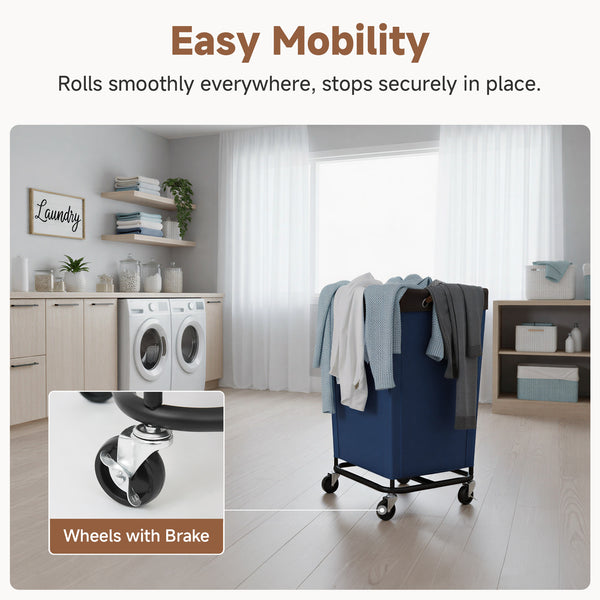 Laundry Basket with Wheels, 1 Pack