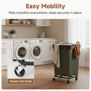 Laundry Basket with Wheels, 1 Pack