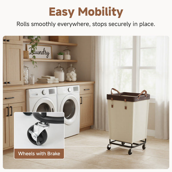 Laundry Basket with Wheels, 1 Pack