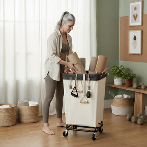 Laundry Basket with Wheels, 1 Pack