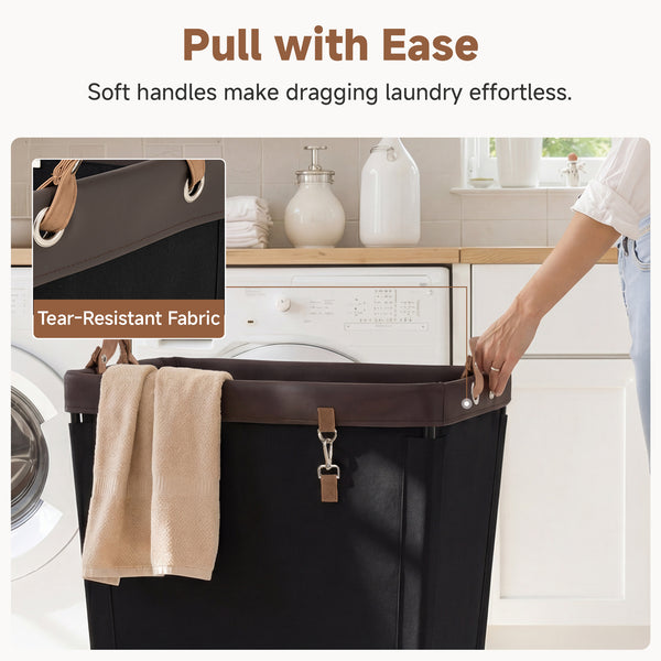 Large Rolling Laundry Basket with Wheels