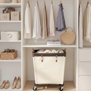 Large Rolling Laundry Basket with Wheels