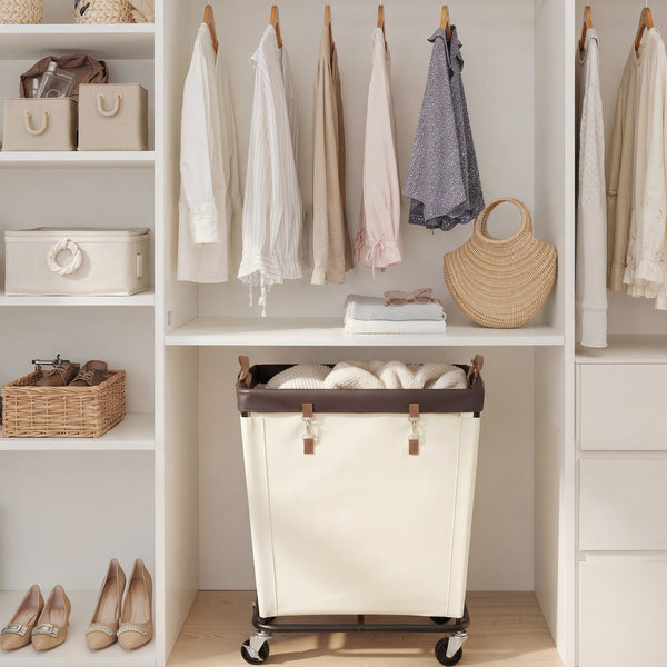 Large Rolling Laundry Basket with Wheels