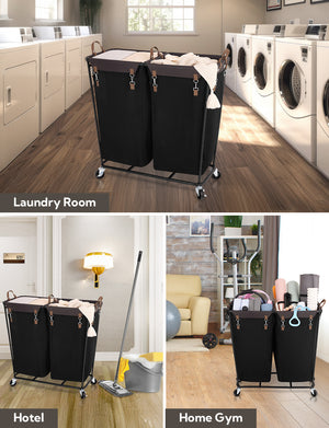 390L Extra Large Lanudry Hamper with Wheels, 1 Pack