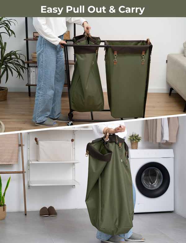 390L Extra Large Lanudry Hamper with Wheels, 1 Pack