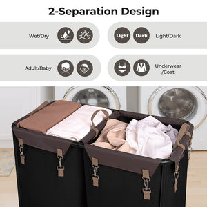 390L Extra Large Lanudry Hamper with Wheels, 1 Pack