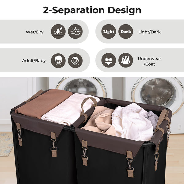 390L Extra Large Lanudry Hamper with Wheels, 1 Pack