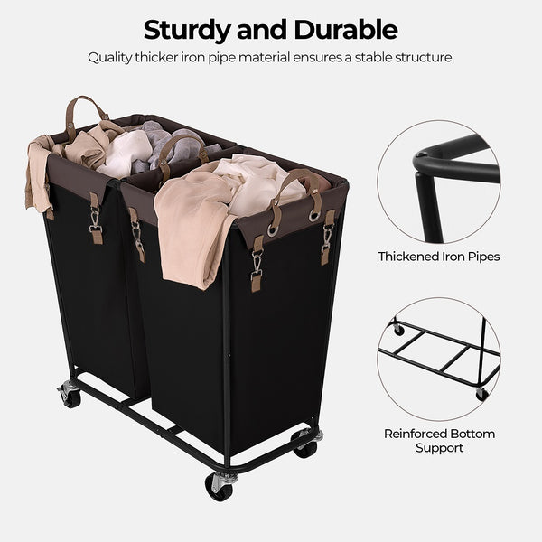 390L Extra Large Lanudry Hamper with Wheels, 1 Pack