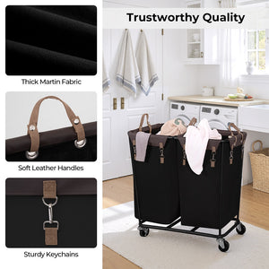 390L Extra Large Lanudry Hamper with Wheels, 1 Pack