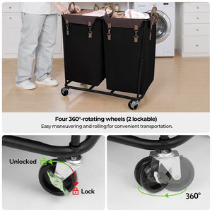 390L Extra Large Lanudry Hamper with Wheels, 1 Pack