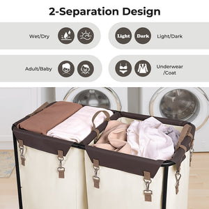 390L Extra Large Lanudry Hamper with Wheels, 1 Pack