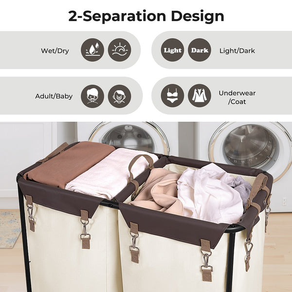 390L Extra Large Lanudry Hamper with Wheels, 1 Pack