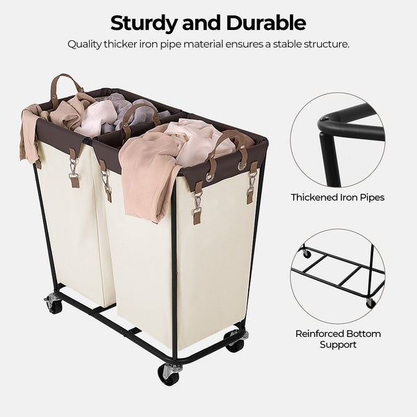 390L Extra Large Lanudry Hamper with Wheels, 1 Pack