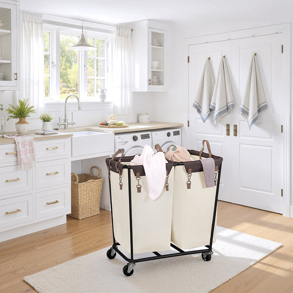 390L Extra Large Lanudry Hamper with Wheels, 1 Pack