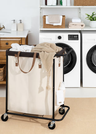 140L Extra Large Laundry Basket with Wheels, 1-Pack