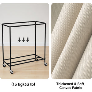 Rolling Laundry Sorter Cart with Removable and Washable Liner Bag