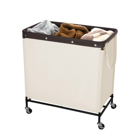 Laundry Hamper with Wheels, Metal Frame Laundry Hamper
