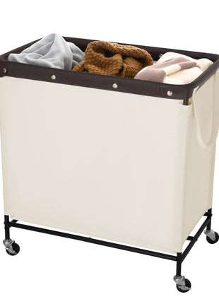 Laundry Hamper with Wheels, Metal Frame Laundry Hamper