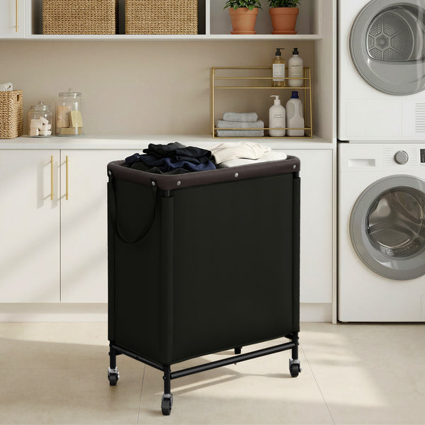 Rolling Laundry Sorter Cart with Removable and Washable Liner Bag