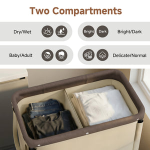 Rolling Laundry Sorter Cart with Removable and Washable Liner Bag