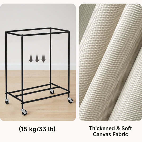 Rolling Laundry Sorter Cart with Removable and Washable Liner Bag