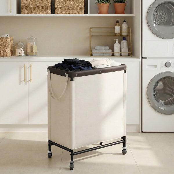 Rolling Laundry Sorter Cart with Removable and Washable Liner Bag